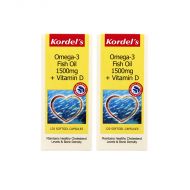 Kordel's Omega-3 Fish Oil 1500mg + Vitamin D - 120 Softgel Capsules (Twin Pack)