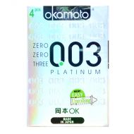 Okamoto 0.03 Platinum - 4 Lubricated Condoms